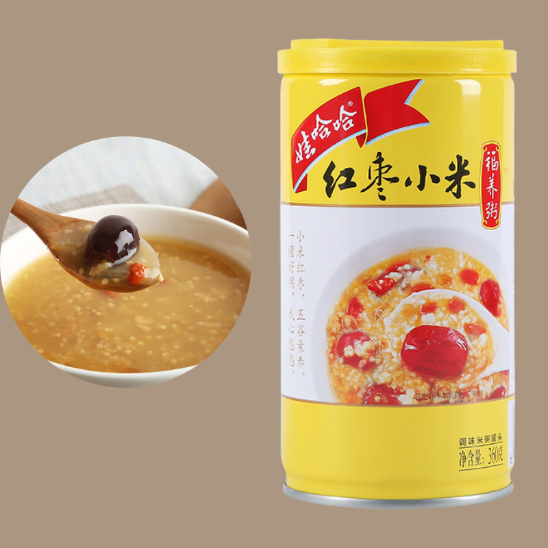 24缶セット 娃哈哈 紅棗小米福養粥 360ml ワハハ 甘粥 Q1656